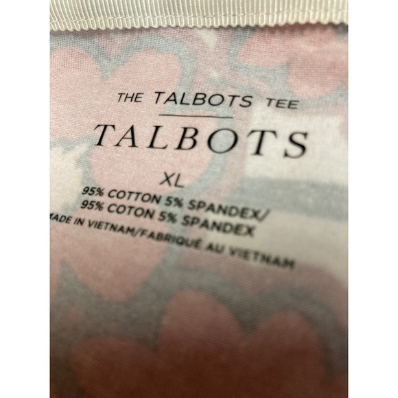 Talbot's Stripe with Flowers Top size XL - Picture 3 of 3